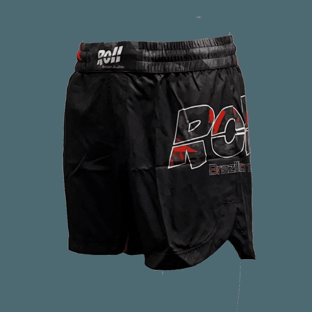 Black & Red Camo Shorts — Roll BJJ