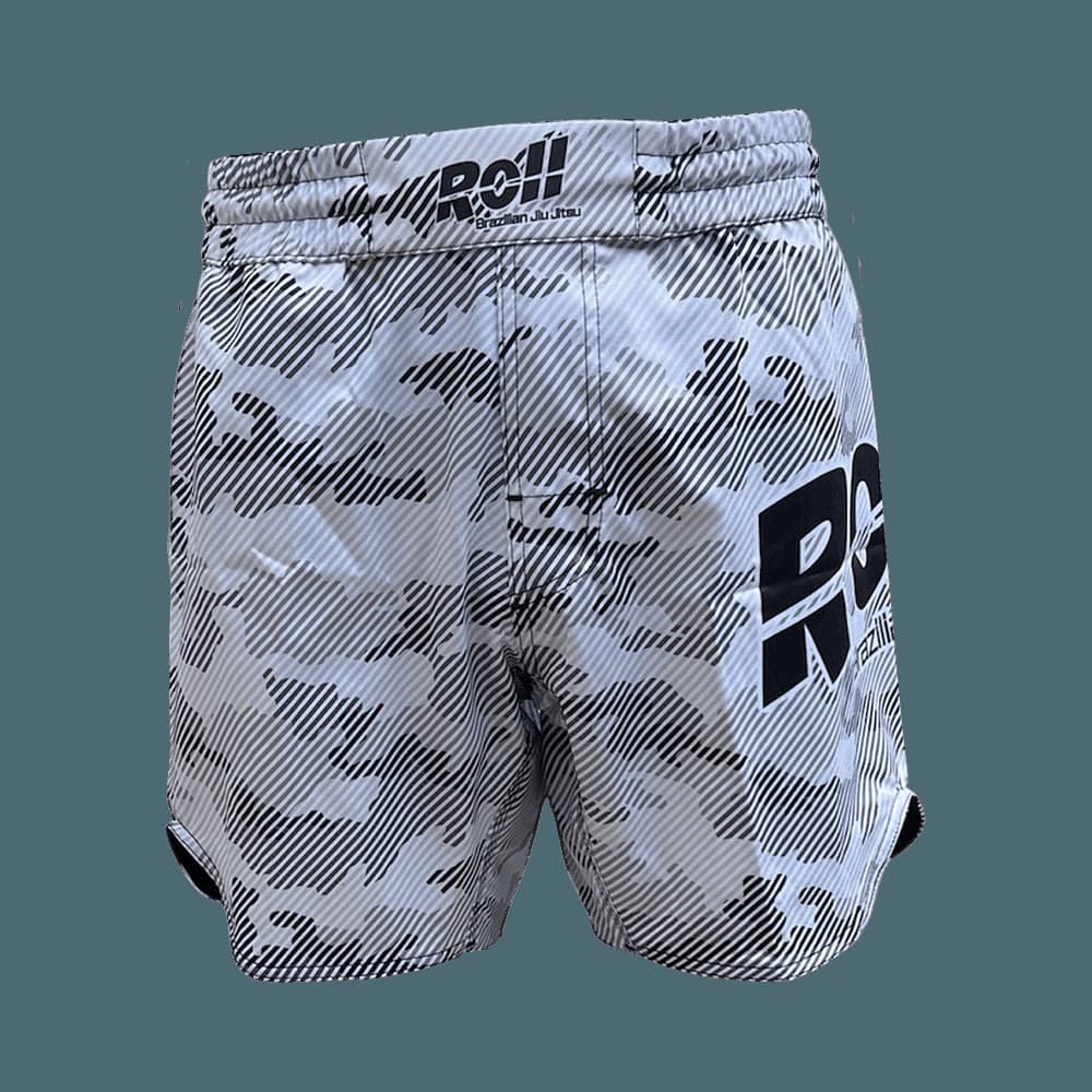 Black & White Camo Shorts — Roll BJJ