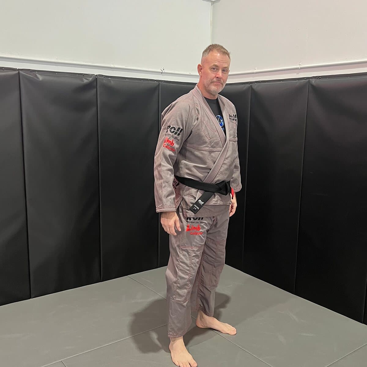 Limb Collector gi worn, side view on the mats